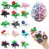 Halloween Classroom Prizes 15Pcs Articulated Small Spiders, 3D Printed Glow In The Dark Spider Egg Spooky Toys for Kids Set, Glowing Movable