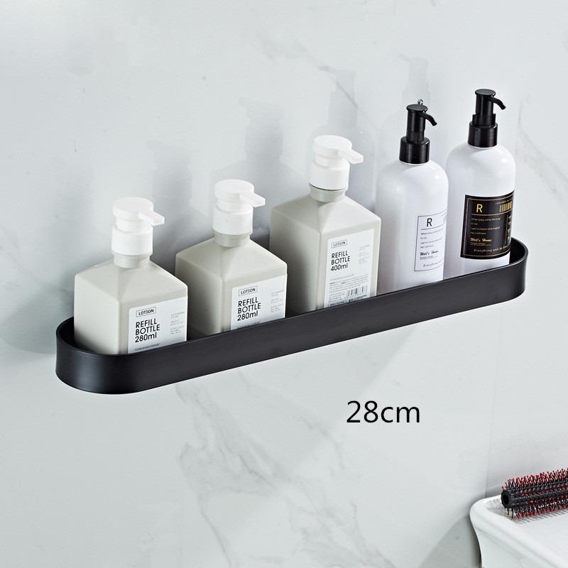 

Полка для ванной Tuqiu, держатель для хранения вещей в ванной с держателем для полотенец, алюминиевая полка для душа, черная полка для шампуня, угловая полка