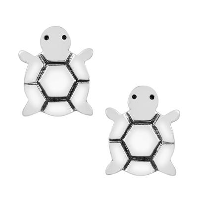 Turtle Stud Earrings - 925 Sterling Silver