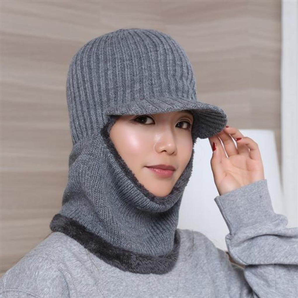Breed Neck Warmer Fur Hat (Gray)/Fleece Winter Hat