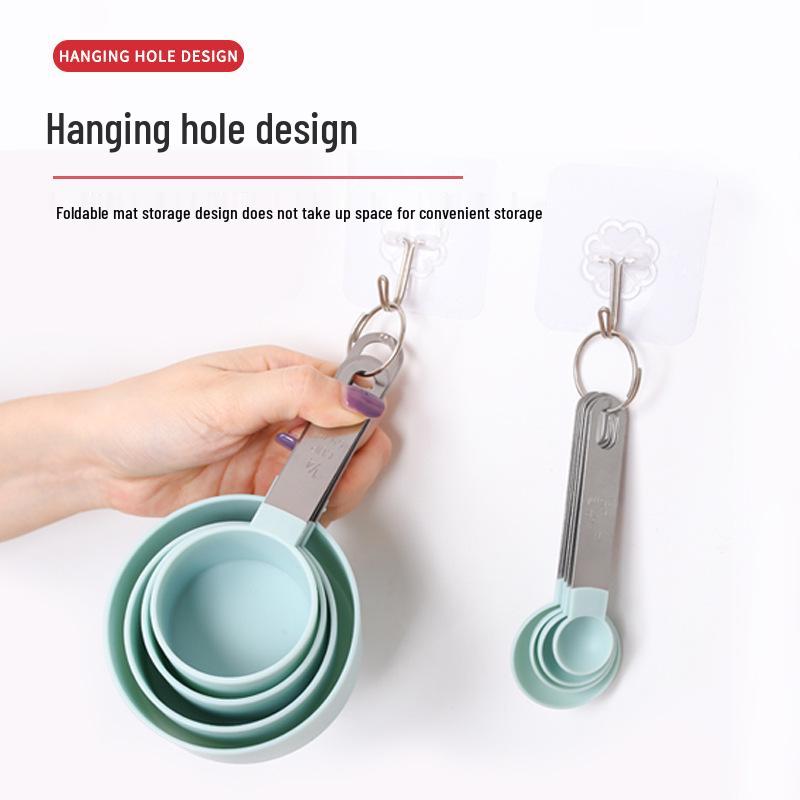 8-Piece Kitchen Measuring Spoon & Cup Set with Stainless Steel Handles