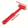 1PC Car 2-in-1 Hammer Long Handle Solid Multifunctional Emergency Hammer Escape Hammer Window Breaker Life Hammer
