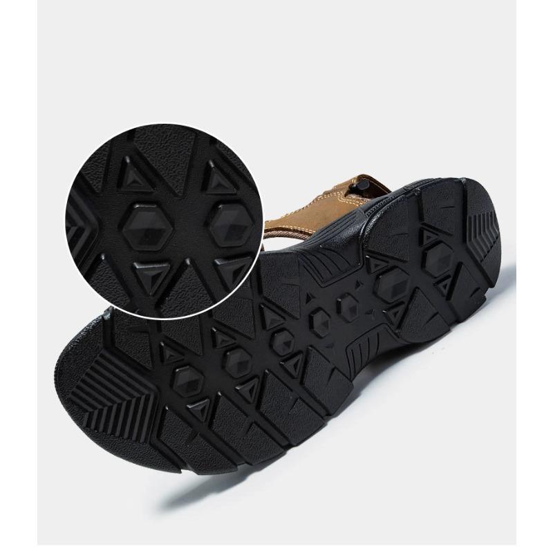 Fashion Classic Mens Sandals Summer Genuine Leather Sandals Men Outdoor Casual Lightweight Sandal Fashion Men Sneakers Size 38-47