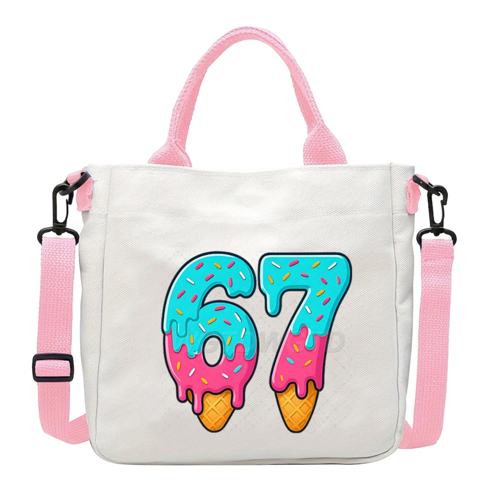 67 Printed Fashion Canvas Handbag One Size 1000₽