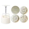 Plastic Mooncake Stamp Cute Flower Shape Mooncake Mold Festival DIY Hand Press Mooncake Cutters Pastry Decorating Gadget