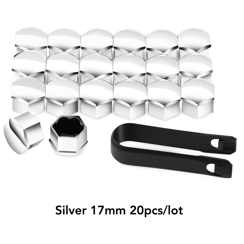 20pcs 17/19/21mm Tyre Wheel Hub Covers Wheel Nuts Covers Protection Caps Tire Wheel Screw Bolts Nut Caps Hub Screw Protector