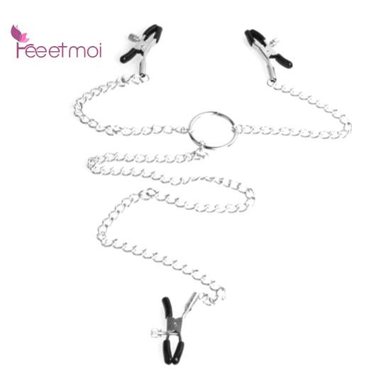 Brustklemmen-Stimulation, amüsante erotische Enge, verstellbarer Drei-Klemmen-Brustgefühl-Clip