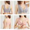 Damen-BH, Push-Up-Verschluss vorne, Spitze, breiter Schultergurt, einfarbig, Stützbrust, nahtlos