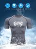 Graffiti Letter Print Men's Compressed Shirt Exercise Exercise Quick-drying Tight Fitness T-shirt