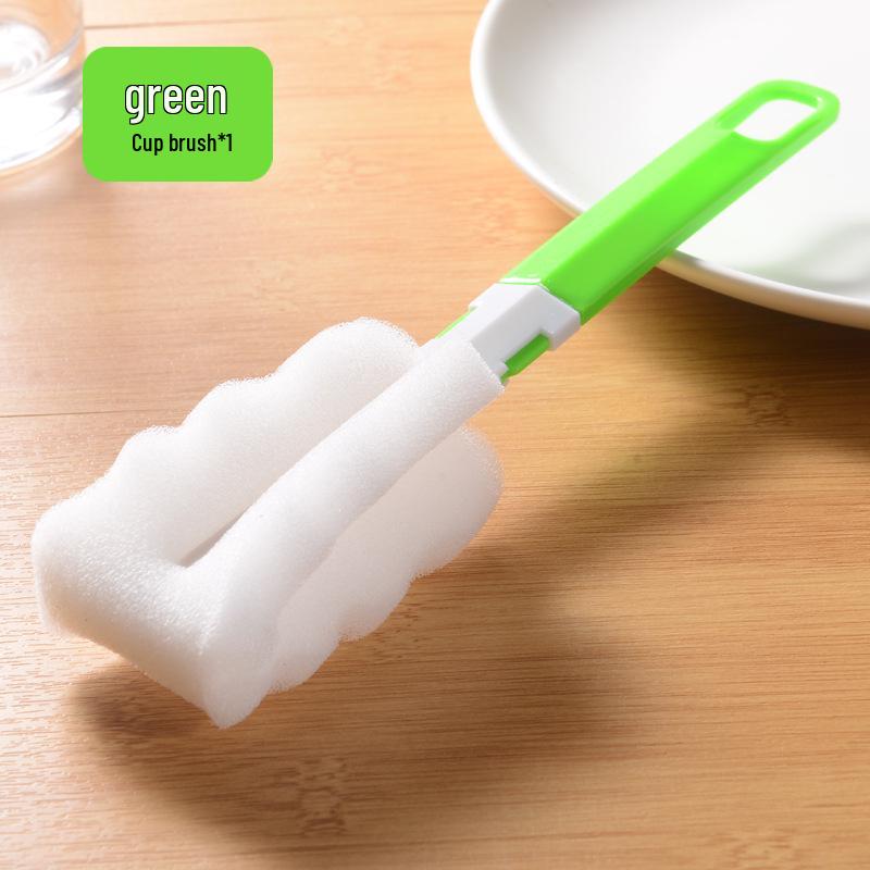 Long-Handle Detachable Sponge Cleaning Brush for Insulated Cups & Baby Bottles