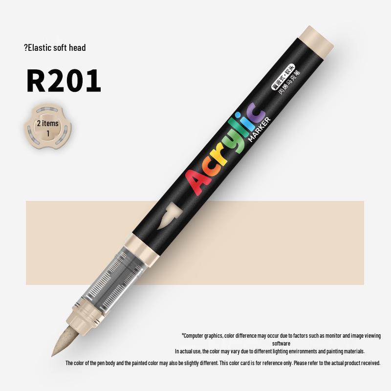 60-Color Soft Tip Liquid Ink Acrylic Marker Set for Primary School Art