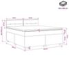Box Spring Bed with Mattress Black 140 x 190 cm Fabric