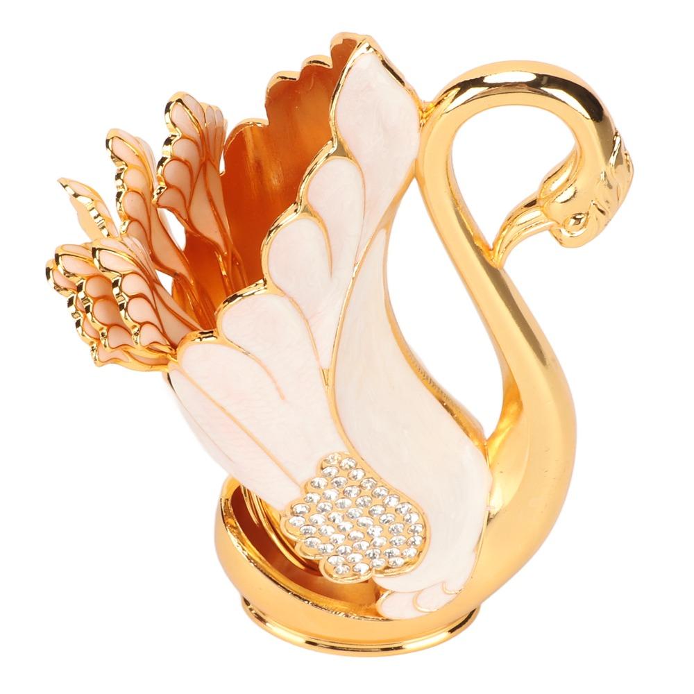 7pcs Mirror Finish Coffee Dinnerware Set Golden Dessert Spoon Set For Coffee Stirring
