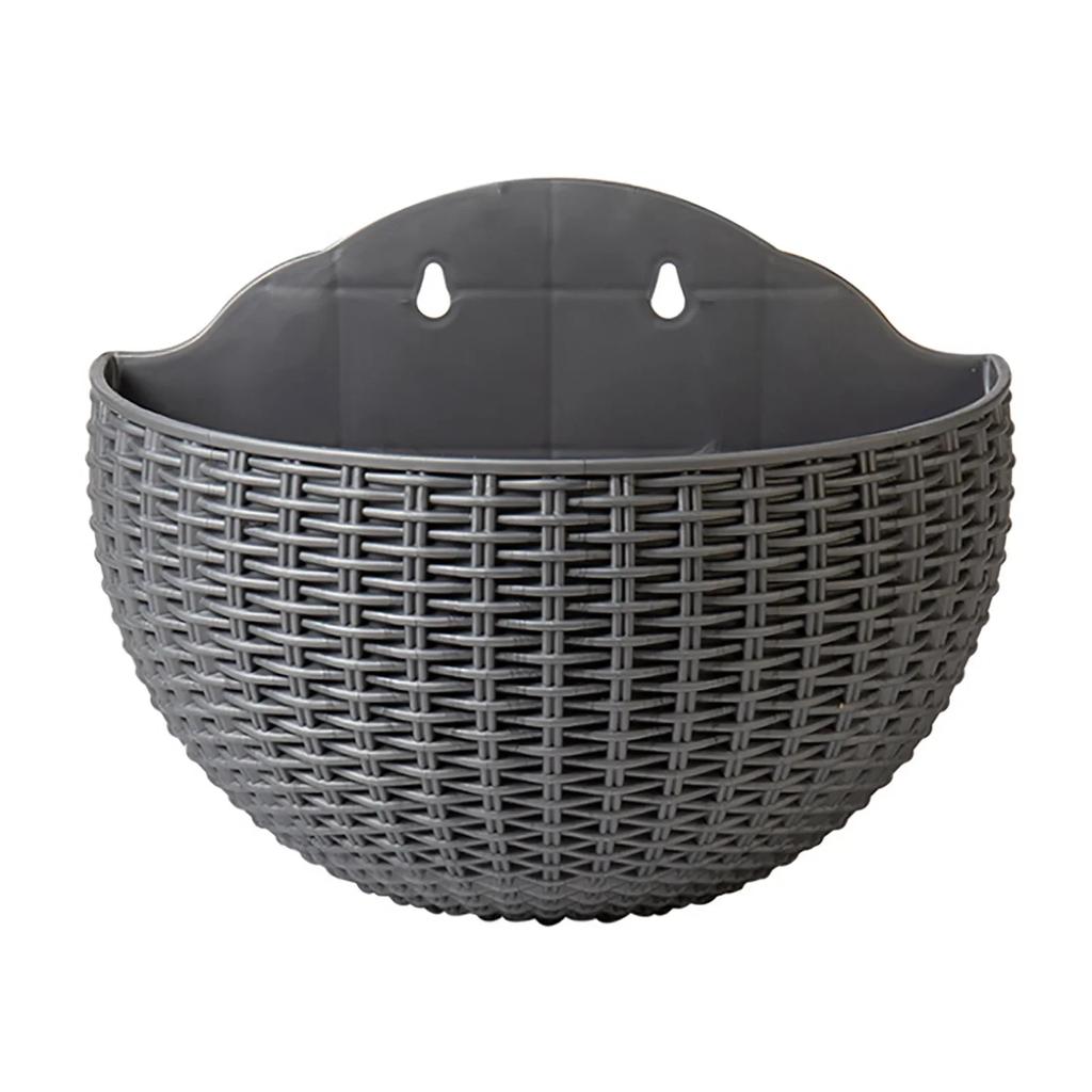 Flower Pot Exquisite Wall-mounted Plastic Wall Hanging Basket Flowerpot for Outdoor Garden Balcony Planter Bucket Home Decor