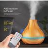 Wood Grain Ultrasonic Aromatherapy Night Light Humidifier