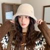 Winter Hat Women's Fleece Thickened Bucket Hat Warm Fashion Bucket Hat Windproof Basin Hat