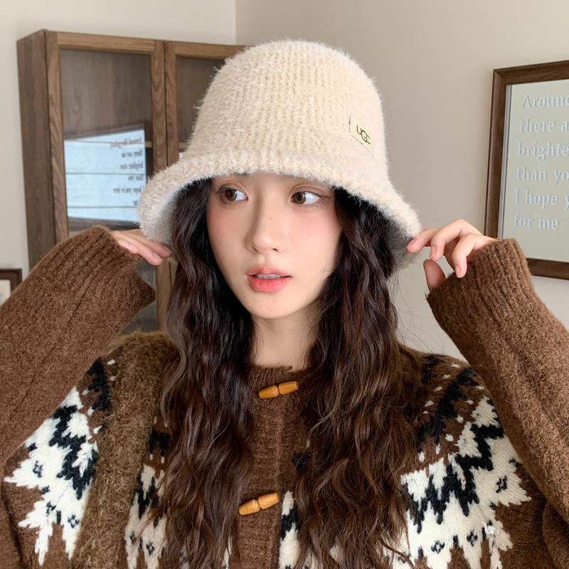 Winter Hat Women's Fleece Thickened Bucket Hat Warm Fashion Bucket Hat Windproof Basin Hat