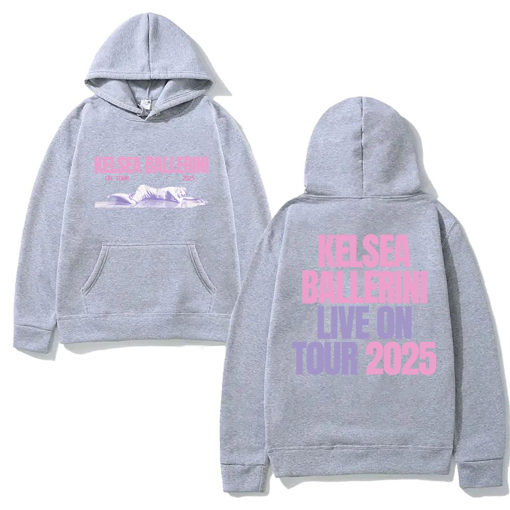 KELSEA BALLERINI LIVE ON TOUR HOODIE Kelsea Ballerini High Quality Print Harajuku Sweatshirt with Hooded Fleece Comfortable Hoody