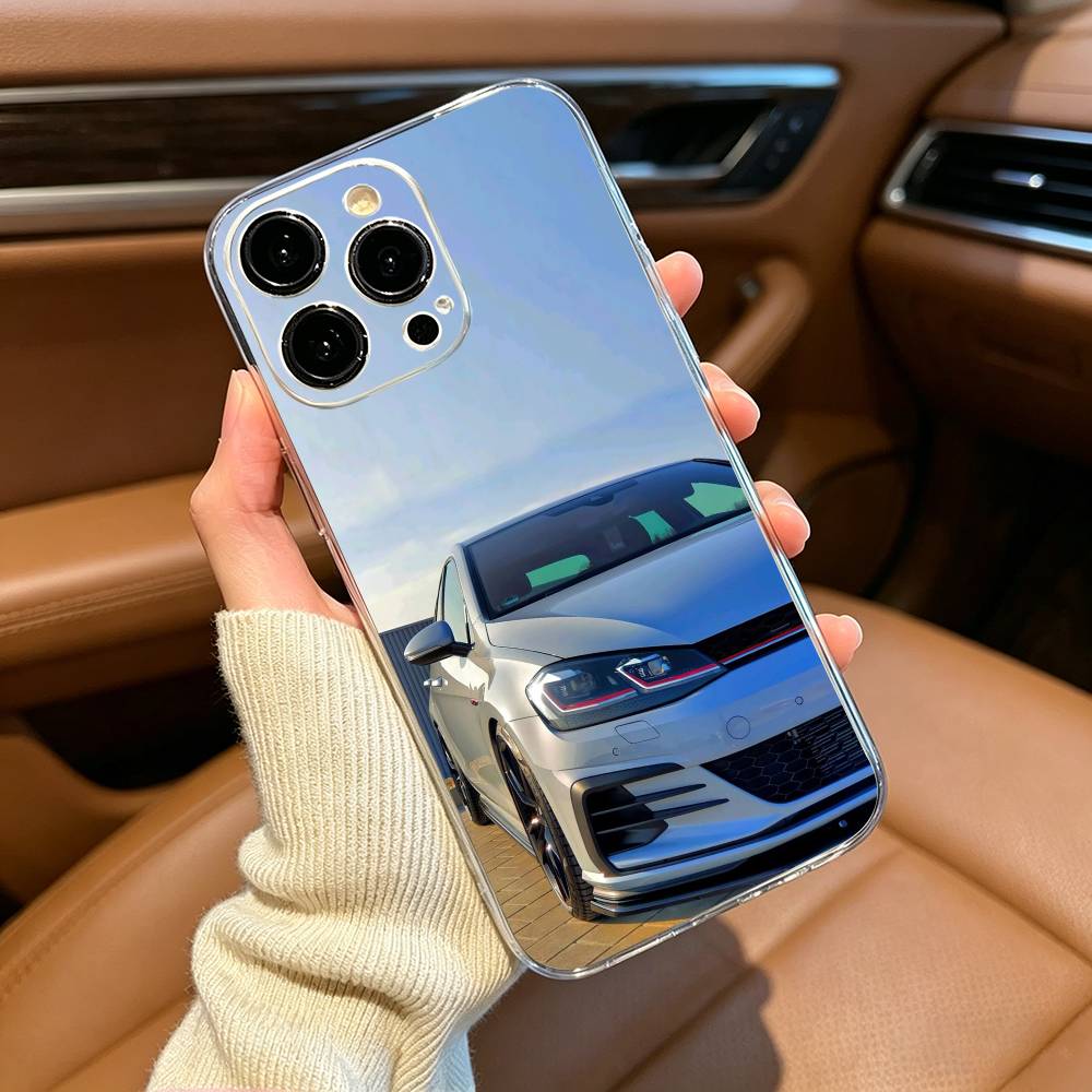 CAR G-Golf MK -7 -G-GTI  Phone Case For iPhone17,16,15,14,13,12,11 ,Pro Max,16/15/14 Plus Transparent Cover iPhone13
