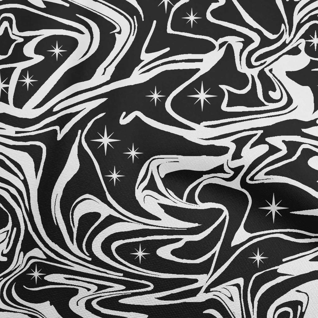 oneOone Cotton Flex Dark Blue Fabric Abstracts Sewing Material Print Fabric By The Yard 40 Inch