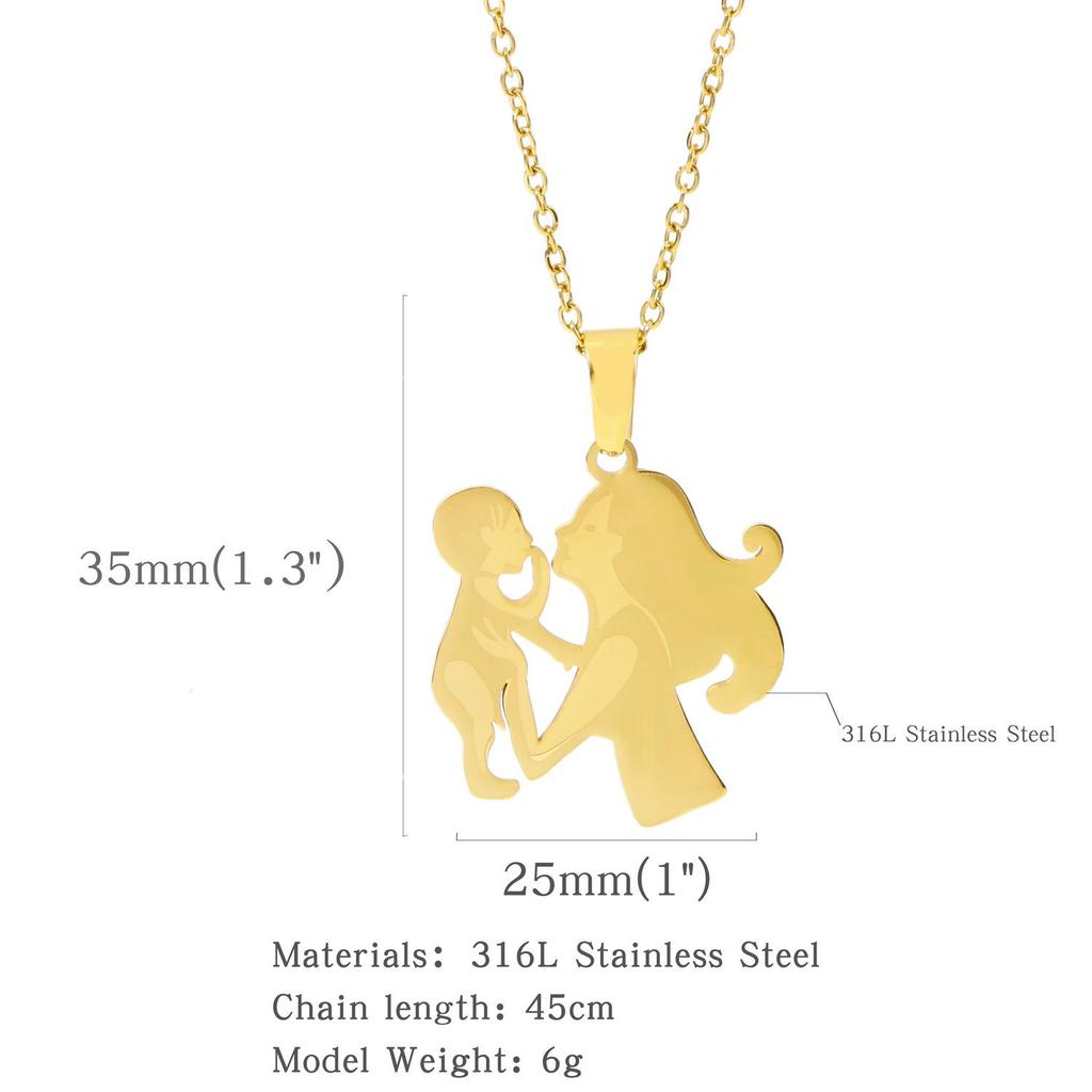 Mother's Day Heart Pendant Necklace - Love Letter Design