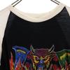 70s Old Vintage Double-sided Painting Print Short Sleeve Paki Cotton T-shirt Men's Used
