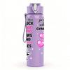 1PC Gymnastics Girl Sport Quote Print 750ml Color Plastic Sports Water Bottle Leakproof Flip Straw Lid Suitable for Sports Office Home Use