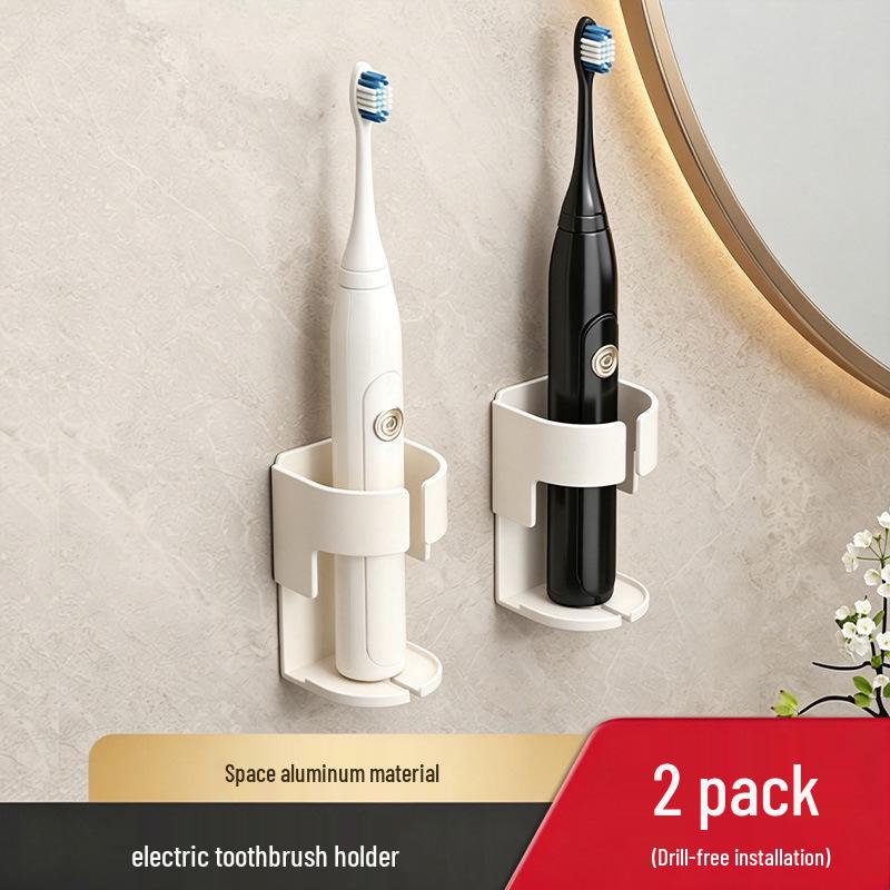 Punch-Free Suction Electric Toothbrush Holder Wall-Mounted Organizer Rack