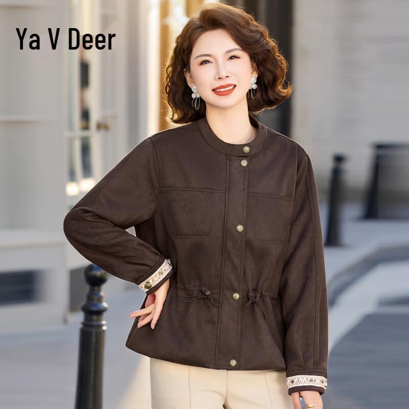 Женская винтажная свободная куртка Yalu с круглым вырезом XL