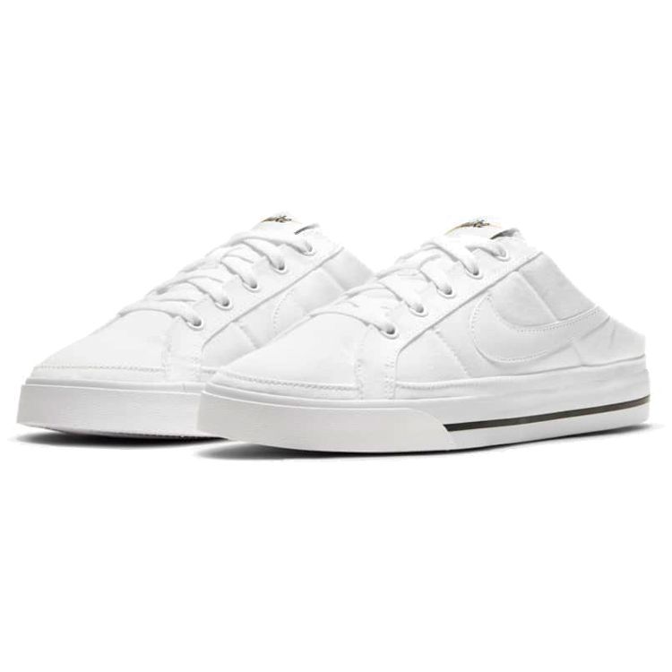 Nike Court Legacy Mule White Women Sneakers Black Gum-Light-Brown DB3970-100