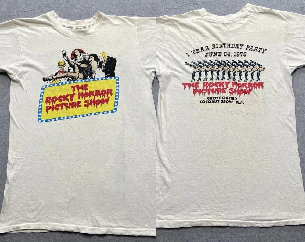 

Rocky Horror Picture Show 1978 T-Shirt 1 Year Bday Party USA Size S-5XL Reprint Unisex T-Shirt XXXL
