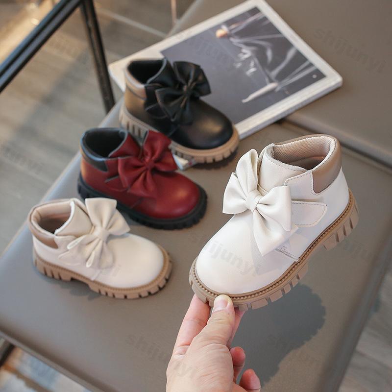 Autumn Children's Ankle Boots Girls Bow-knot Princess Shoes Sweet Kids Boots Non Slip Comfort Casual Toddler Boots 21-30