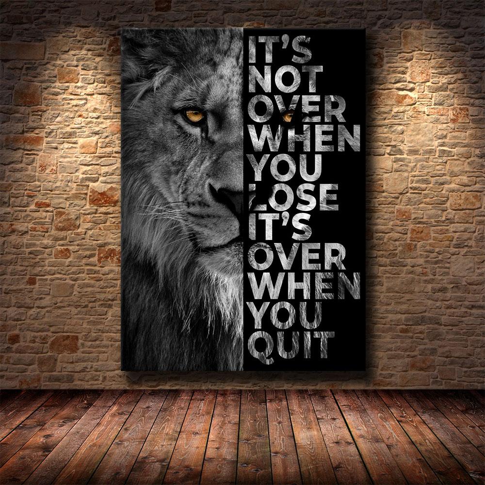 Inspiring Letter Motivational Quote Art Posters and Prints On Canvas Painting Nature Wall Art Picture for Office Gym Home Decor