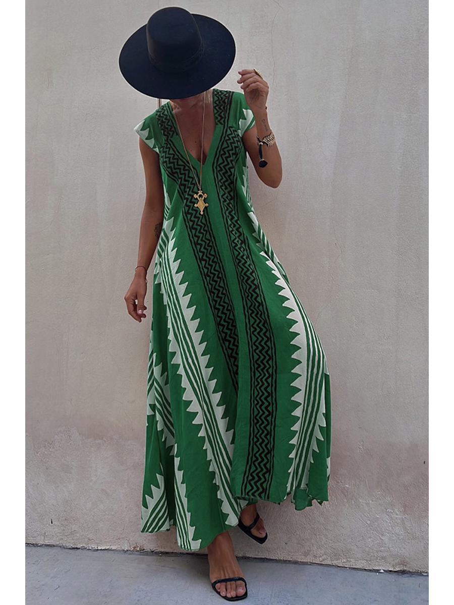 

Женское повседневное свободное платье-свинг для отпуска INS, XL 3XL зелёный