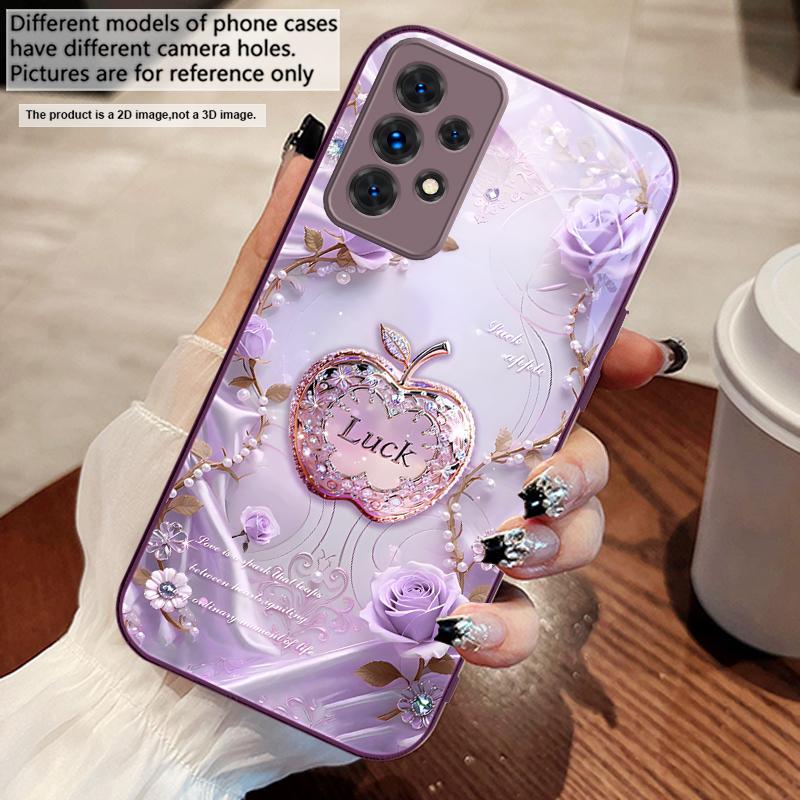 Lucky and Romantic Love For Samsung A73 72 71 A70 56 55 54 A53 52 51 50 42 A35 A34 33 32 31 26 25 24 23 22 30 Glass Phone Case
