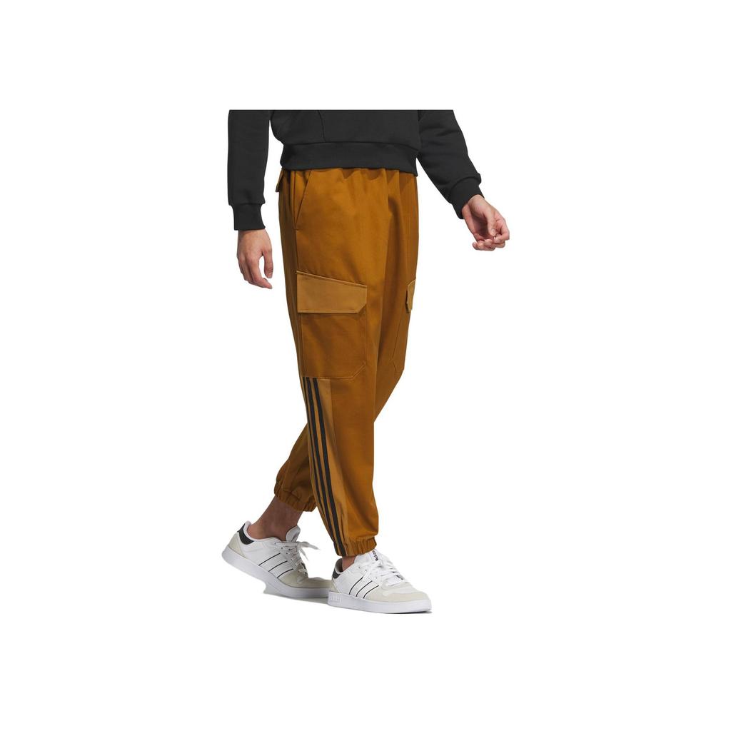 adidas Neo High-Waisted Straight-Fit Casual Jogger Pants Men Bottoms Brown IK6016