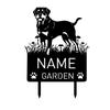 Personalized Rottweiler Dog Memorial Garden Stake Metal Pet Grave Marker Sympathy Gift