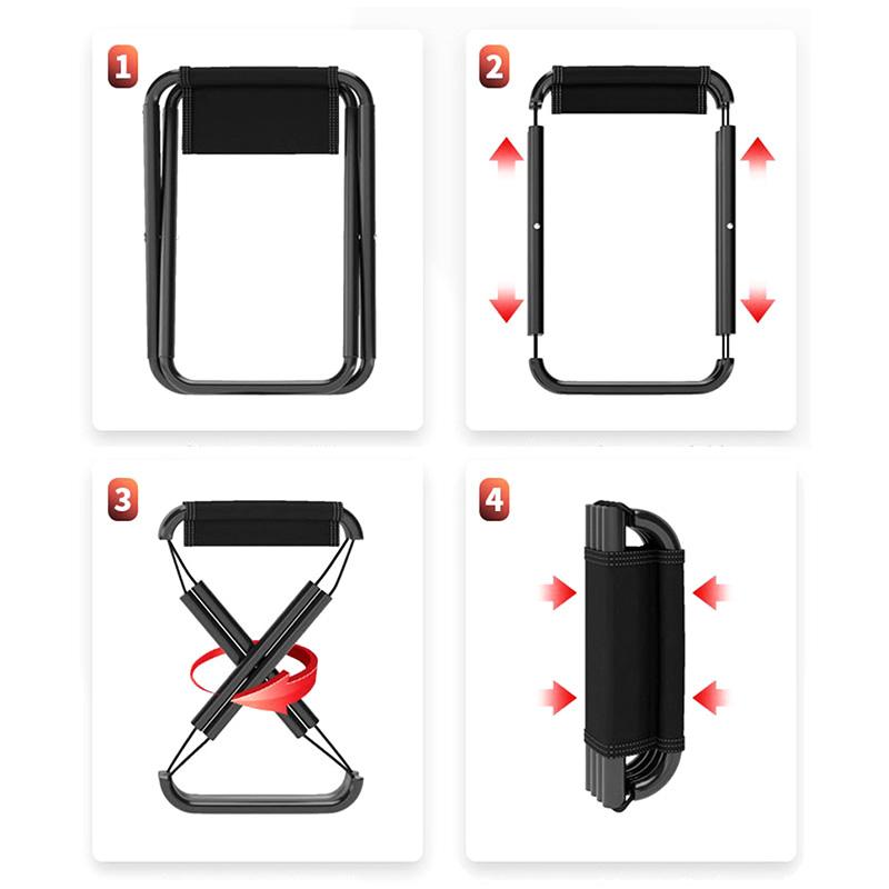Portable Stools Outdoor Folding Stools Hiking Camping Fishing Chair Stool Seat Train Subway Queuing Chair Camping Furnishings Folding Chair