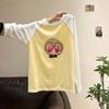 Girls' 2026 Spring-Autumn Pure Cotton Long-Sleeve T-Shirt - Trendy, Loose, Versatile Base Layer for Middle and Older Kids