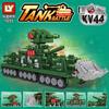 Military Tank Building Blocks Toy Set MOC Army KV99/44 Model Tanks Battle Vehicle DIY Assembly Bricks Toy for Boys Kids Gift