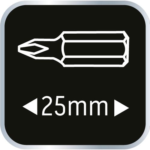 PZ2 x 25 mm screwdriver bits, 20 pcs.