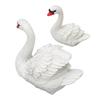 2pcs Small Resin Swan Ornaments Resin Cake Topper Set Swan Decorations  Garden Pond Use