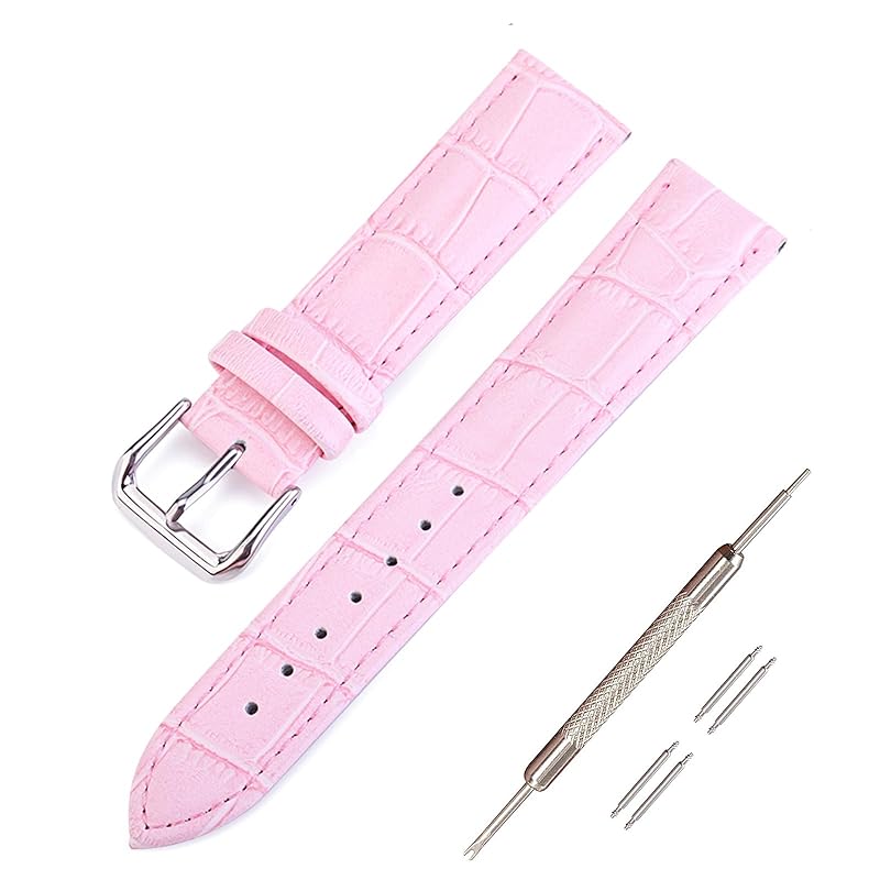 

[Jumpsunfun] ремешок для часов из натуральной кожи, ремешок для часов из тисненой кожи крокодила, сменный ремень для часов 20 мм/розовый (Инструкция по эксплуатации)