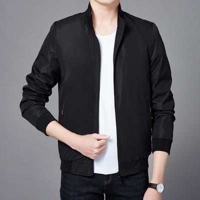Men's Jacket Spring New Style Casual Jacket Coat Men's Slim Solid Color Stand Collar Men's Clothing