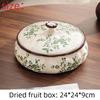 Ceramic Candy Box with Lid Nut Bowl Storage Jar Fruit Tray Home Living Room Table Decor