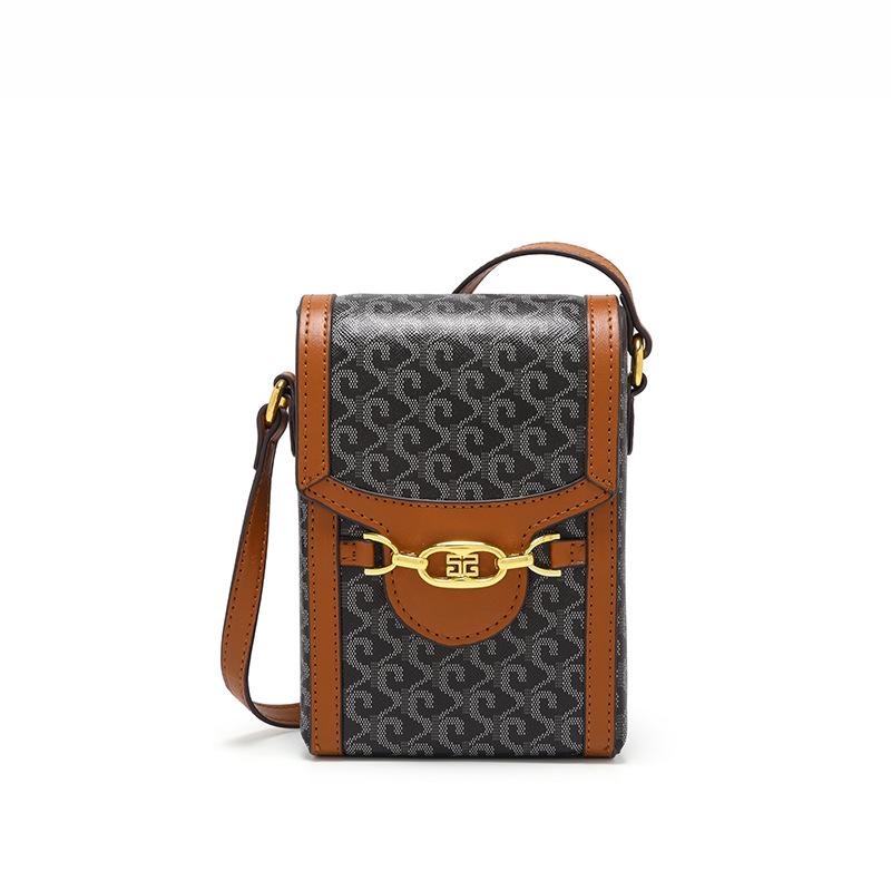 Light Luxury Mini Phone Bag, Fashionable and Casual, Versatile, Vertical Dog-tooth Coin Purse, High-quality Single-shoulder Crossbody Women's Bag