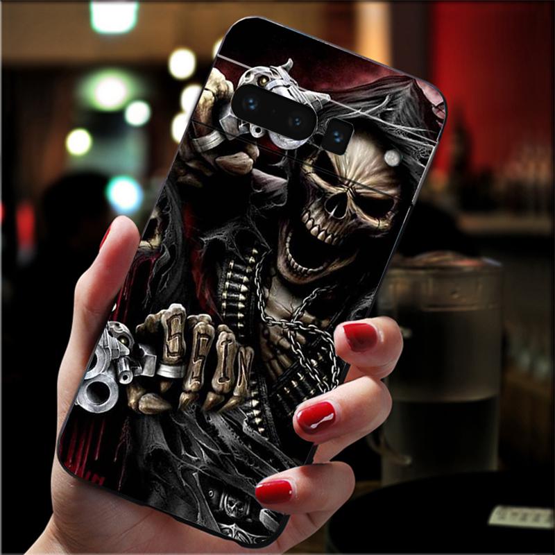 Handyhülle Für Google Pixel 10 9 Pro XL 9A 8 7 6 Pro Pixel 8A 7A 6A Pixel 8 7 6 5 Sensenmann Totenkopf Skelett