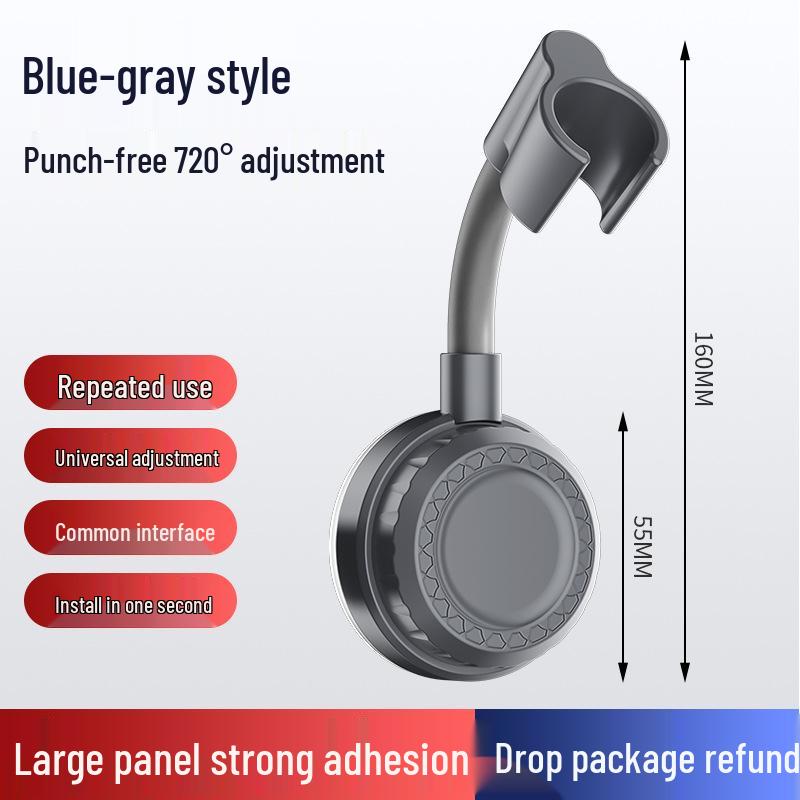Universal No-Drill Suction Cup Shower Head Holder