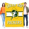 Green Bay Packers-Themed Blanket Soft Cozy Throw Perfect for Fans, Featuring Bold Team Name and Player Graphic, Ideal for Bed, S