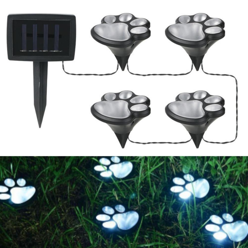 4Pcs Auto on/Off Solar Stone Lamp Energy Saving Outdoor Dog Claw Lamp LED Solar Light  Outdoor